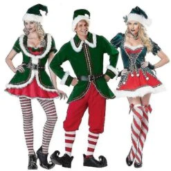 Lady Velvet Christmas Cosplay Kjole Sexet Juletræ Tøj Julemanden Kostume Grøn Elf Carnival Party Outfit XXL Mand -Schmidt Butik 533512295 max