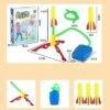 1 Set Boys Ejection Flying Rocket Outdoor Soaring Launcher Toys Children Christmas Birthday Gift