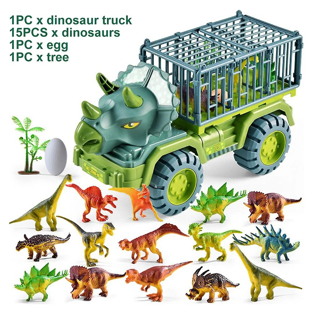 Boys Girls Dinosaur Truck Playset Kids Toy Christmas Eggs Activity Carrier Play 1 Boys Girls Dinosaur Truck Playset Kids Toy Christmas Eggs Activity Carrier Play
