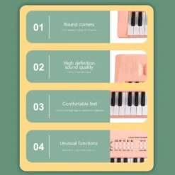 37 Keys Electric Kids Piano With Microphone Recording Function Musical Toy Portable Electronic Keyboard Piano Learning Toys For Kids Christmas Gifts Pink -Schmidt Butik 543523201 max