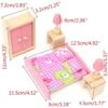 Kid Wooden Furniture Dolls House Miniature 5 Room Set For Doll For Christmas Gif