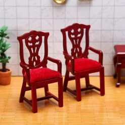 Dolls House Wood Chairs 1:12 Christmas Dollhouse Armchair Miniature Wood Chair -Schmidt Butik 543775147 max