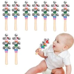 Christmas Hand Jingle Bells Hand Sleigh Bells Decoration Bells Musical Instrumen -Schmidt Butik 544943620 max