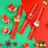 6 Pieces Santa Snowman Christmas Bracelet Christmas Circle Wristbands For Kids Boys Girls Adult Christmas Party Gifts