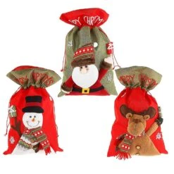 3pcs Christmas Sacks DrawstringBag 7 3pcs Christmas Sacks DrawstringBag -Schmidt Butik 546418572 max