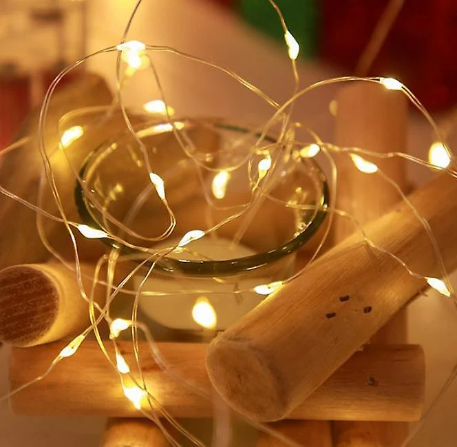 Copper Wire Lamp, Led Lamp String, Battery Box Lamp, Fairy Lamp, Star Lamp, Christmas 20m, 200 Lamps Pxcl 3 Copper Wire Lamp, Led Lamp String, Battery Box Lamp, Fairy Lamp, Star Lamp, Christmas 20m, 200 Lamps Pxcl - Billede 3