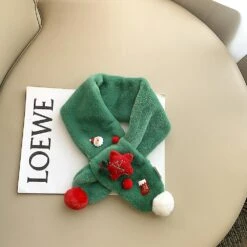 Christmas Winter Cartoon Plush Warm Skin-friendly Neck Scarf For Children Green -Schmidt Butik 548955495 max
