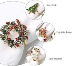 Rings Christmas Serviette Holder Holiday Napkin Ring Circle For Xmas Thanksgiving Party Supplies ( 12pcsgold ) -Schmidt Butik 550971862 max