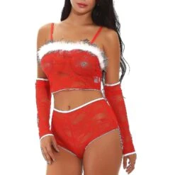 Christmas Suit Role Play Stage DressUnderwear Pajamas Three Piece Set XXL -Schmidt Butik 552564756 max