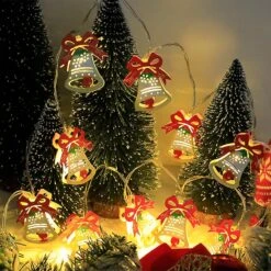 3m 20led Christmas Iron Lamp String, Bell, Snowman, Santa Claus Style, Christmas Tree, Battery Lamp Pxcl -Schmidt Butik 554560149 max