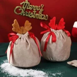 5pcs Antler Bag Christmas Candy Bags Drawstring Bags Gift Packing Bag Pouches 9 5pcs Antler Bag Christmas Candy Bags Drawstring Bags Gift Packing Bag Pouches -Schmidt Butik 560127694 max