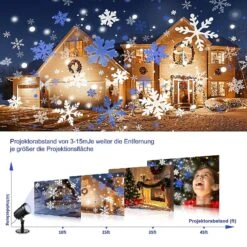 Christmas Projector, Outdoor Led Christmas Projector Light With Ip65 Waterproof Remote Control