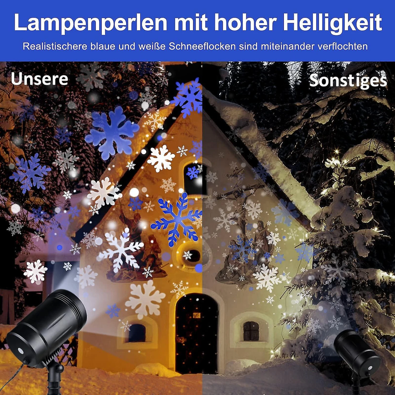 Christmas Projector, Outdoor Led Christmas Projector Light With Ip65 Waterproof Remote Control 2 Christmas Projector, Outdoor Led Christmas Projector Light With Ip65 Waterproof Remote Control - Billede 2