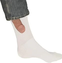 Novelty Socks Exposed - Show Off -christmas Gift-2023 White -Schmidt Butik 569236203 max