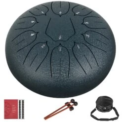 10inch Steel Tongue Drum Handpan D Major 11 Notes Christmas Gift Hand Tankdrum W/ Mallets -Schmidt Butik 571175538 max