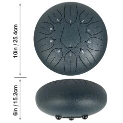 10inch Steel Tongue Drum Handpan D Major 11 Notes Christmas Gift Hand Tankdrum W/ Mallets -Schmidt Butik 571175540 max