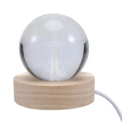 Glowing Crystal Ball Night Lights Usb Warm Bedside Light Christmas Kid Gifts Night Lamp