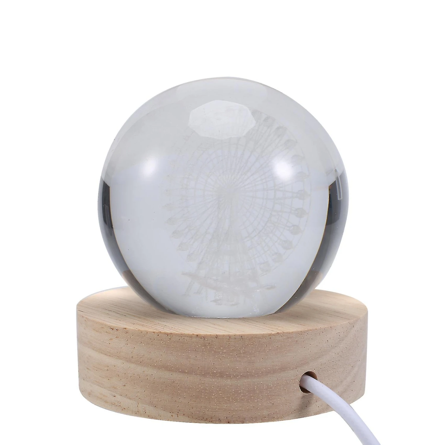 Glowing Crystal Ball Night Lights Usb Warm Bedside Light Christmas Kid Gifts Night Lamp 2 Glowing Crystal Ball Night Lights Usb Warm Bedside Light Christmas Kid Gifts Night Lamp - Billede 2