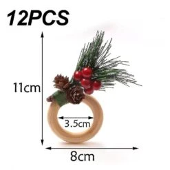 Christmas Napkin Ringsnapkin Rings Decor For Christmas Thanksgiving Birthday Party Supplies (cute Style, Wood) Bd-YUHAO -Schmidt Butik 573817995 max