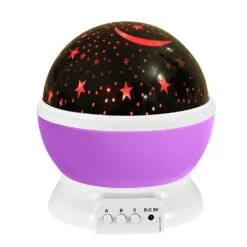 Gifts Rotating Nights Lights Lamp For Age 3-12 Boys Bedroom Christmas Decor Purple -Schmidt Butik 583708738 max