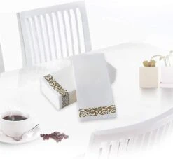 Pack Of 50 Christmas Paper Napkins For Cocktail, Party, Wedding, Bridal Shower, White(40x30cm) -Schmidt Butik 585677624 max