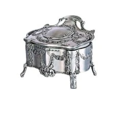 Vintage Metal Alloy Box Ring Trinket Case Jewellery Organiser Storage Boxes Christmas Birthday Gift(1pcs, Silver) @bugu -Schmidt Butik 593496864 max