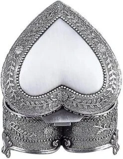 Vintage Box Heart Shape Trinket Box Ring Øreringe Treasure Organizer Box Christmas @bugu