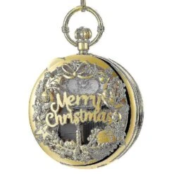 Fashion Merry Christmas Word Music Box Music Player Pocket Watch Metal Vintage @bugu -Schmidt Butik 595896156 max