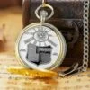 Fashion Merry Christmas Word Music Box Music Player Pocket Watch Metal Vintage @bugu