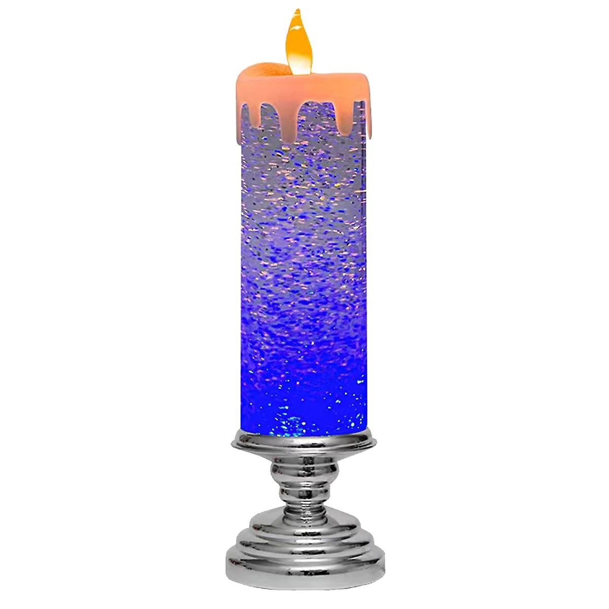 Led Candle Light Christmas Fairy Lamp Flameless - Desktop Luminous Ornament With Stand Decor Silver 4 Led Candle Light Christmas Fairy Lamp Flameless - Desktop Luminous Ornament With Stand Decor Silver - Billede 4