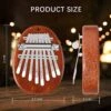 8 Key Mini Kalimba, Finger Thumb Piano With Accessory Pendant Gift, Exquisite Finger Piano Ornaments Christmas Gift For Kid Adult Beginners