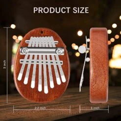8 Key Mini Kalimba, Finger Thumb Piano With Accessory Pendant Gift, Exquisite Finger Piano Ornaments Christmas Gift For Kid Adult Beginners