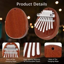 8 Key Mini Kalimba, Finger Thumb Piano With Accessory Pendant Gift, Exquisite Finger Piano Ornaments Christmas Gift For Kid Adult Beginners -Schmidt Butik 604220057 max