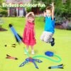 Jump Rocket Launcher For Kids, Summer Outdoor Games Activities, 6 Colorful Foam Rockets, Party Christmas Birthday Gift, Boys And Girls Over 3 Years Ol