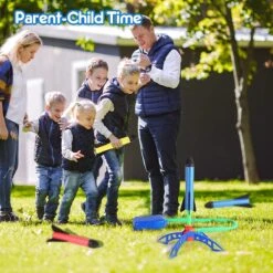 Jump Rocket Launcher For Kids, Summer Outdoor Games Activities, 6 Colorful Foam Rockets, Party Christmas Birthday Gift, Boys And Girls Over 3 Years Ol -Schmidt Butik 641952986 max