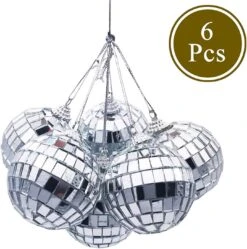 Christmas Decorations Ball Christmas Decorations - 6 Pieces Gold Silver Christmas Decoration Ball Mini Disco Mirror Ball Christmas Tree Cake Decoratio -Schmidt Butik 676335581 max