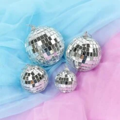 Christmas Decorations Ball Christmas Decorations - 6 Pieces Gold Silver Christmas Decoration Ball Mini Disco Mirror Ball Christmas Tree Cake Decoratio