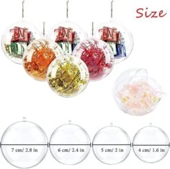 Transparent Christmas Balls Christmas Decoration Ball Fillable Christmas Baubles Christmas Tree Balls For Christmas Tree Wedding Party Decoration