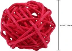 20 Pieces Rattan Balls, Decorative Rattan Balls Ornaments Wedding Christmas Birthday Party Home Decorations(red) -Schmidt Butik 676336751 max