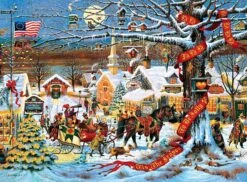 Charles Wysocki - Small Town Christmas - 200 Piece Jigsaw Puzzle
