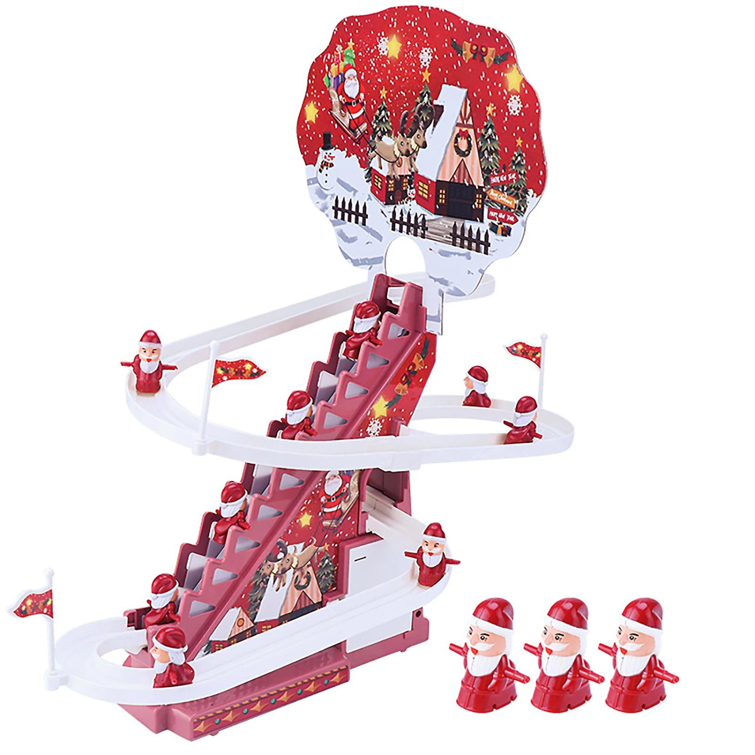 Electronic Christmas Track Slide Automatic Early Educational Christmas Sliding Roller Coaster Battery Type 9pcs Father Christmas 1 Electronic Christmas Track Slide Automatic Early Educational Christmas Sliding Roller Coaster Battery Type 9pcs Father Christmas