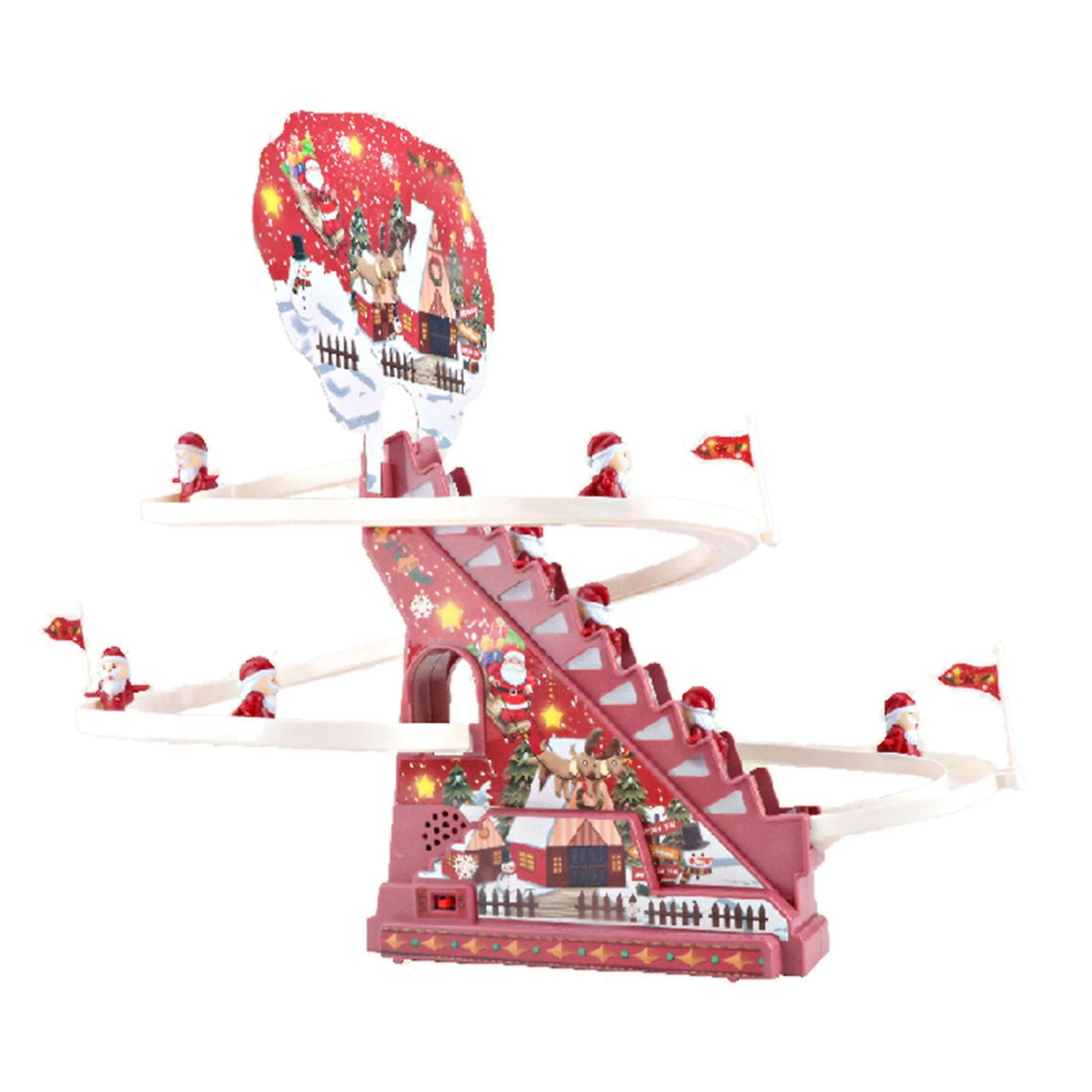 Electronic Christmas Track Slide Automatic Early Educational Christmas Sliding Roller Coaster Battery Type 9pcs Father Christmas 3 Electronic Christmas Track Slide Automatic Early Educational Christmas Sliding Roller Coaster Battery Type 9pcs Father Christmas - Billede 3