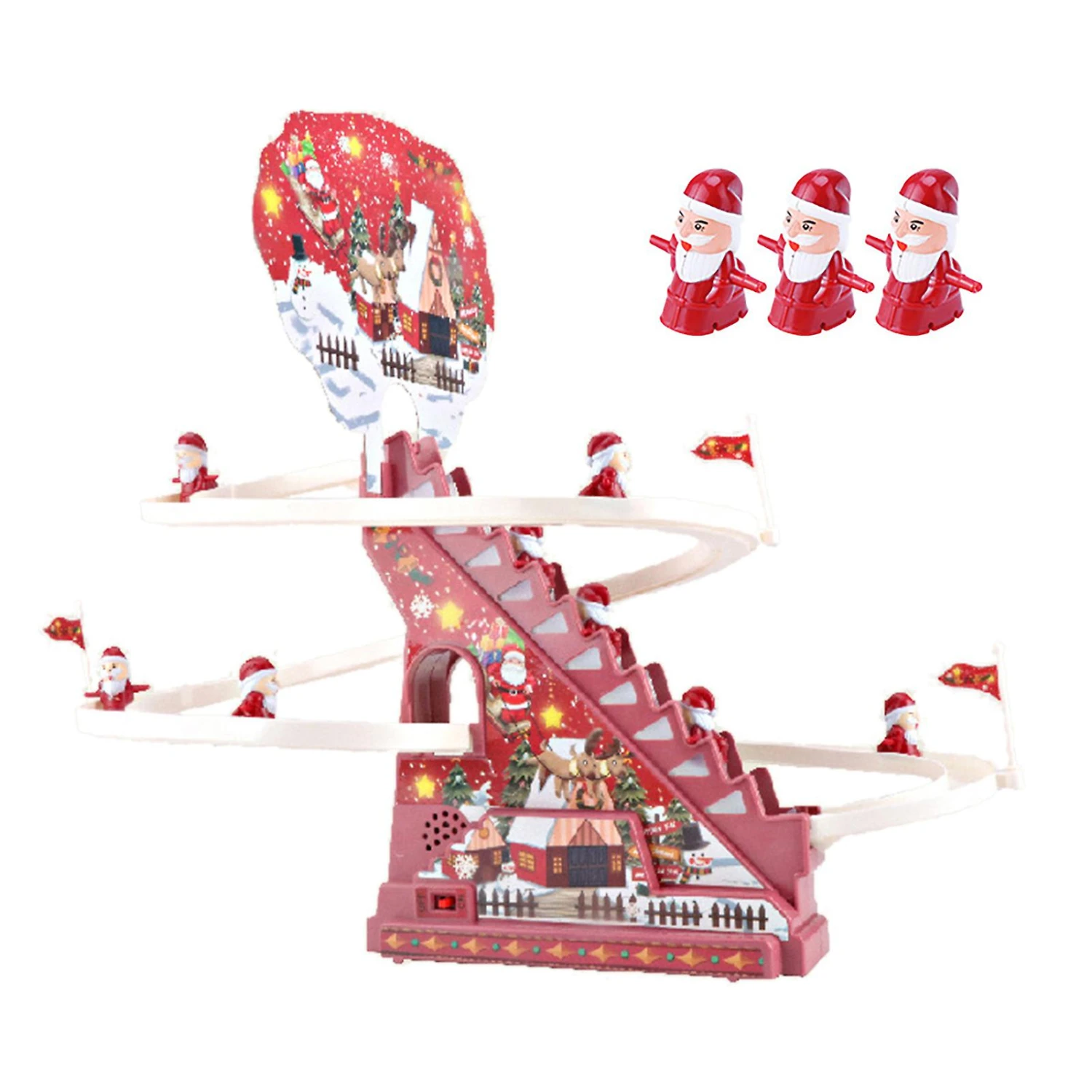Electronic Christmas Track Slide Automatic Early Educational Christmas Sliding Roller Coaster Battery Type 9pcs Father Christmas 4 Electronic Christmas Track Slide Automatic Early Educational Christmas Sliding Roller Coaster Battery Type 9pcs Father Christmas - Billede 4