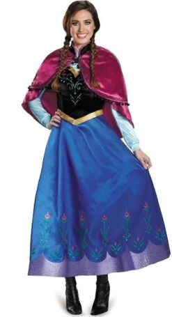 Adult Princess Anna Costume Christmas Cos Fancy Dress Outfit Ri_y XL