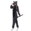 Raccoon Costume For Adults Animal Full Body Pajamas Halloween Christmas One-piece Kigurumi XL Light Grey