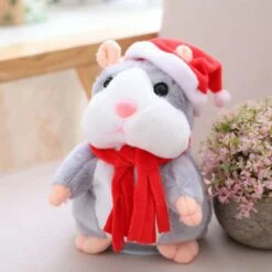Hamster Ornament Kids Gift Birthday Christmas Plush Toys Grey