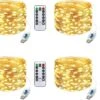 Christmas LED Fairy Lights Copper Wire USB With Remote Control 4 Pack 10M 100LED Indoor Halloween Li