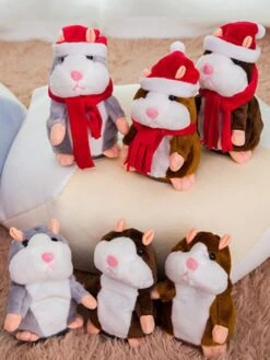 Talking Hamster Plush Toy For Kids, Perfect Birthday & Christmas Gift Grey -Schmidt Butik 828397307 max