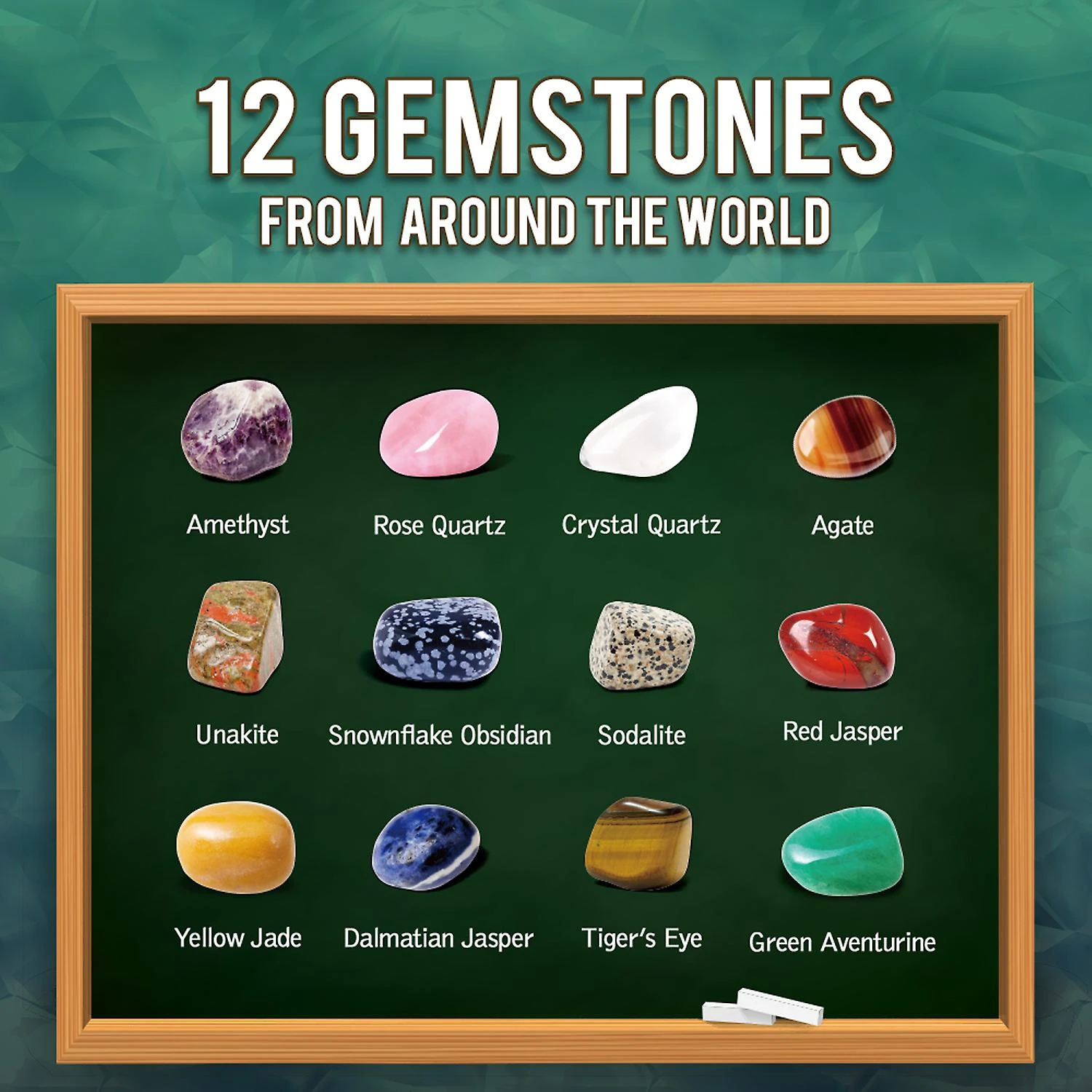 Gemstone Dig Kit -Dig Up 12 Real Gems & Crystal Rock Collection For Kids Archaeology Geology Science Educational Toys Christmas Gift 5 Gemstone Dig Kit -Dig Up 12 Real Gems & Crystal Rock Collection For Kids Archaeology Geology Science Educational Toys Christmas Gift - Billede 5