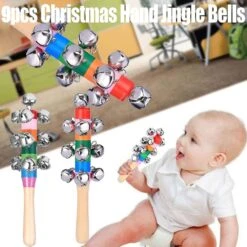 Christmas Hand Jingle Bells Hand Sleigh Bells Decoration Bells Musical Instrumen -Schmidt Butik 830335090 max